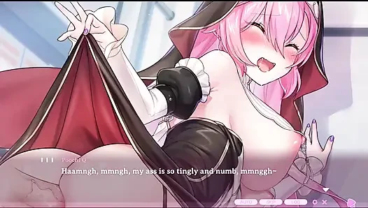 Kaiju princess 2 adegan cosplay biarawati 2 - wanita rambut pink pantatnya dientot kontol