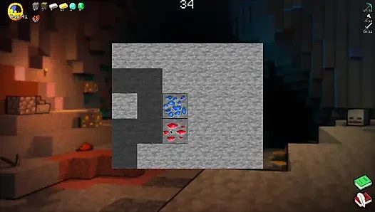 Hornycraft Minecraft parodisi - Steve Jenny'den elmas için ıslak gırtlağına kadar sakso çekiyor