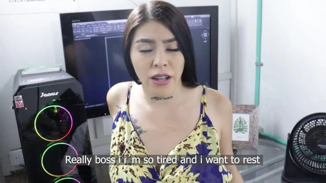 MY BIGTITS SECRETARY ASK ME FOR A FREE DAY AND I FUCK HER
