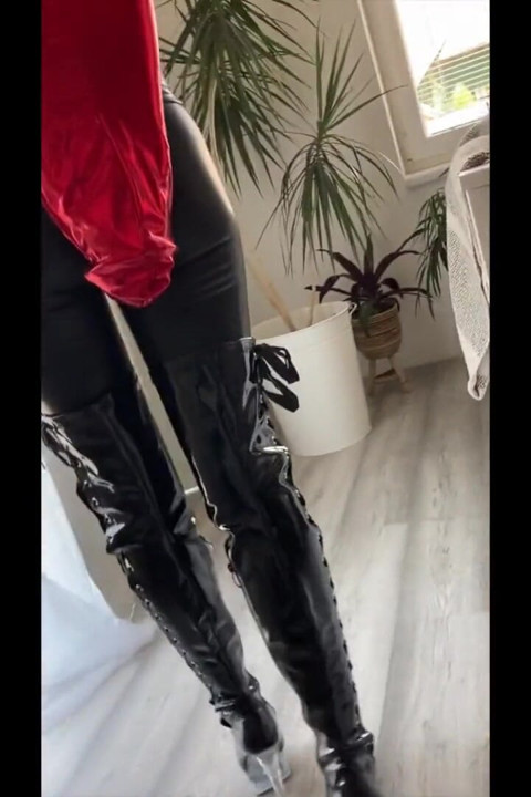 Dressed in latex walking part 1