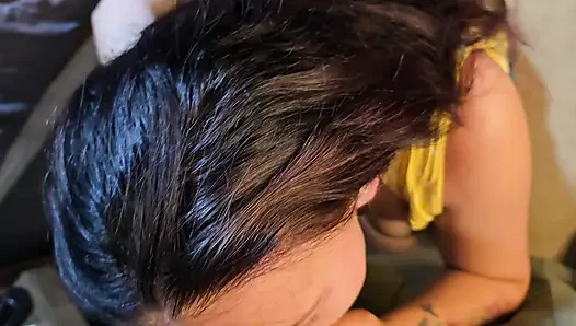 18 Year Old Sucking Stepdads Cock Tits Out POV