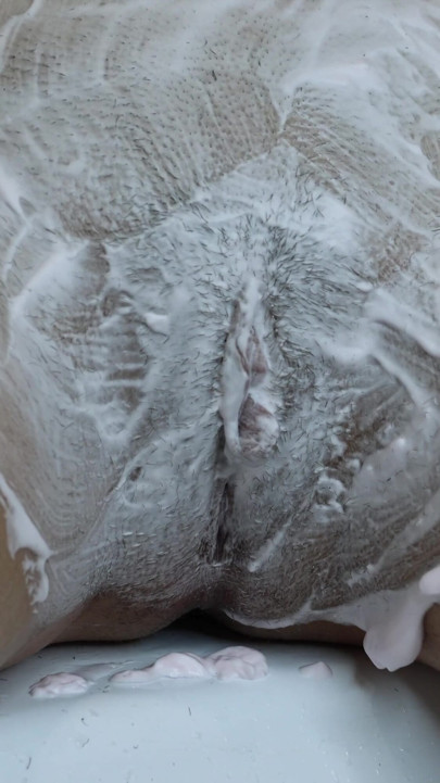 Shaving a Hairy Pussy with Watermelon Shaving Foam! | Clip 1