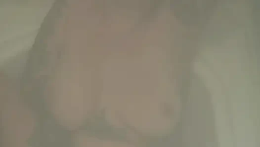 short hair tattooed girl tke a shower and masturbate