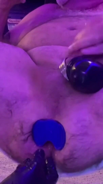Key moment from "ToppedToys Chute 75 and 85, jerking off and sucking off Hubby, FFisted until I pissed and blew my load. "