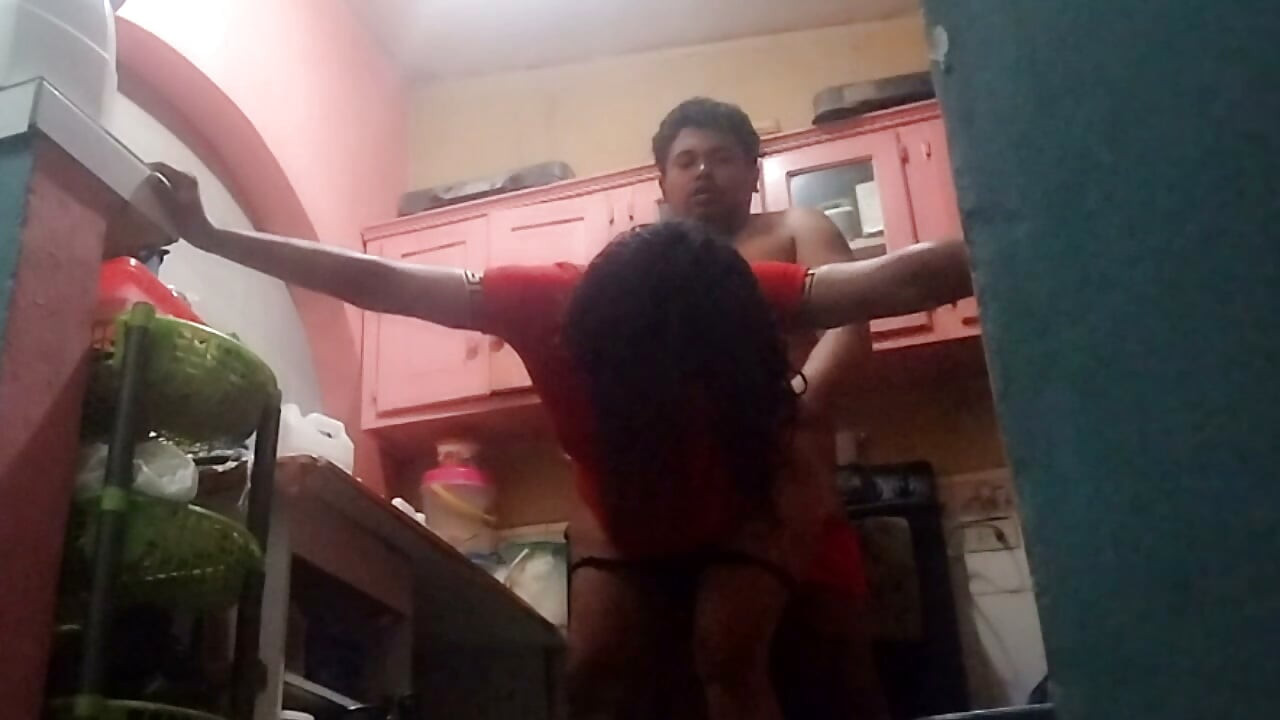 I in the kitchen before my wife gets to the cleaning lady