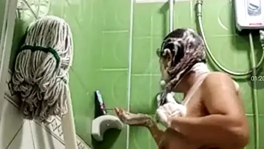Just watching assy taking a bath in the morning