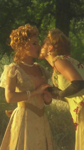 Powerful moment from "Erotic lesbians romance passionately in the wild"