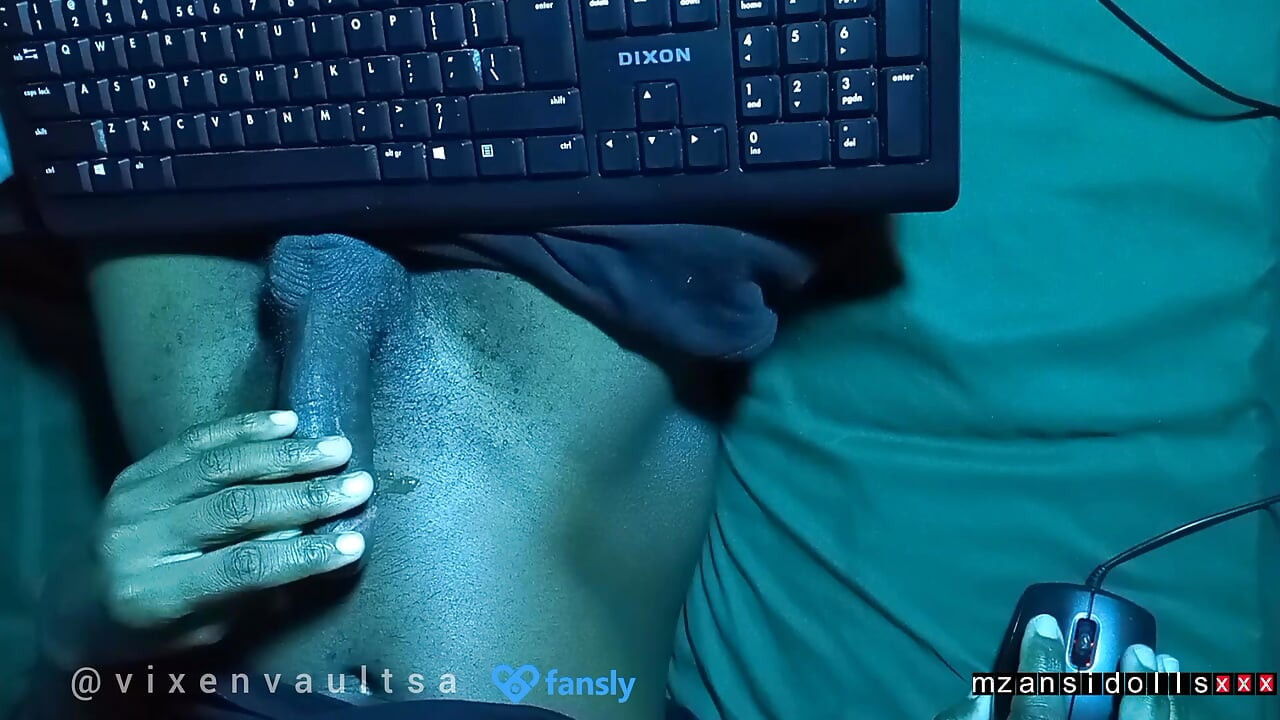 midnight jerk off session,my hard black cock