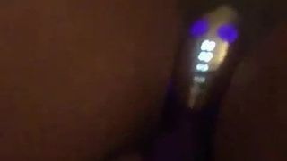 Chubby slut getting off with vibrator!