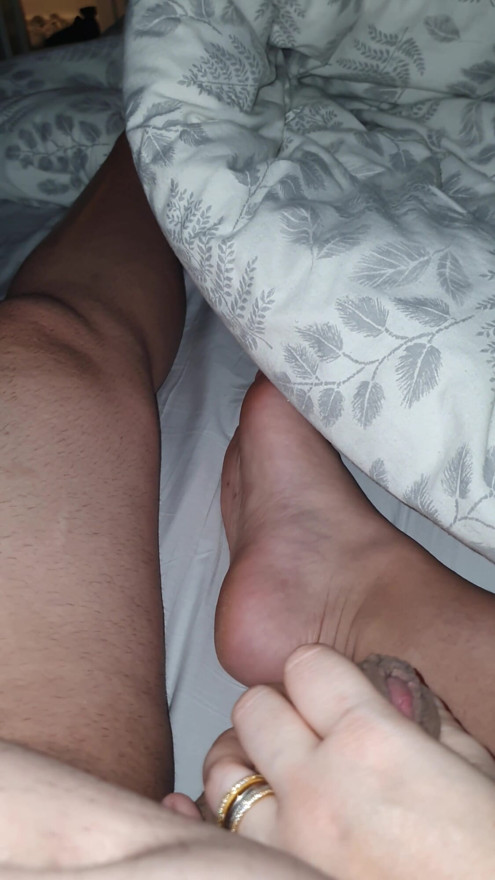 Step son cock gets hard when step mom hand slip and handjob his cock | Clip 1