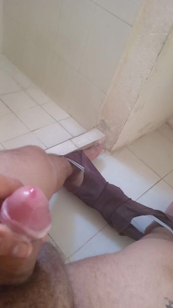 In the bathroom masturbation