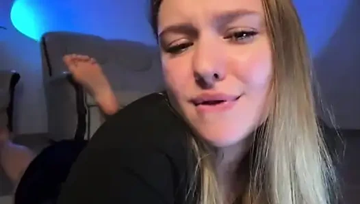 Jucielussie bouncing natural tits and fingering in doggystyle