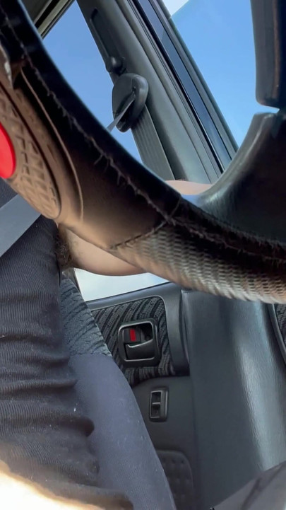 Stunning moment from "Horny faggot compilation jerking on the road"