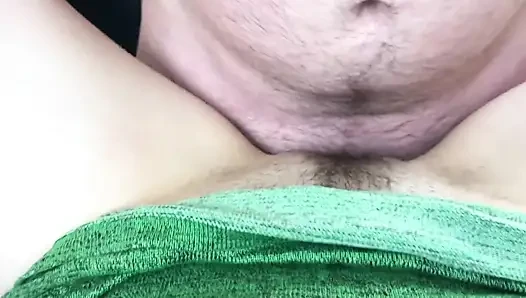 Please Don't Cum Inside. Cum on My Hairy Pubis. Creamy Pussy. Female Orgasm. Close-up.