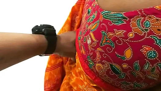 Beautiful Indian Bhabhi Hardcore Sex with Brother in Law at Home in Sexy Saree