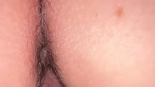 Slowmotion doggystyle and creampie dripping POV closeup amateur hairy wife