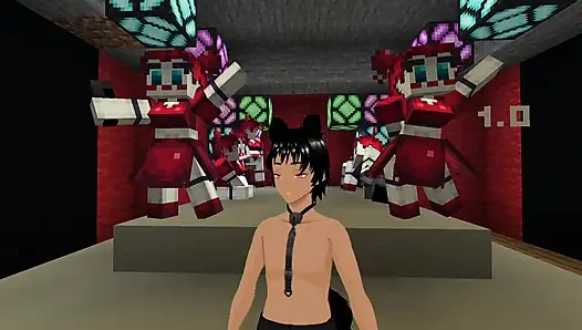 Minecraft Decor Mod FNAF - memamerkan beberapa animatronics aneh memakai beberapa pakaian bagus