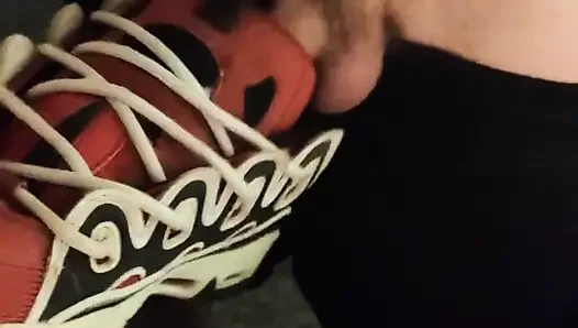 Took off His Chastity and Cum on Sneaker
