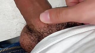 Stepdad jerks off seeing me in my room with my shorts that shows my nice buttocks and then enters to fuck me