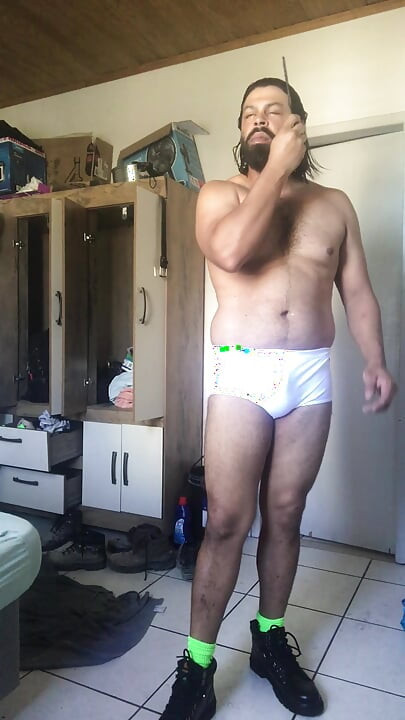 Trying Out New Swim Trunks and Boots. Exercises and Stretches.