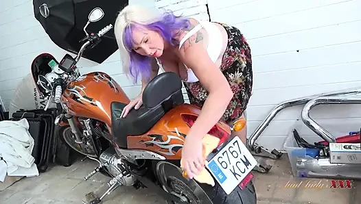 AuntJudysXXX - Mature Lesbian Biker Babes Melody Charm and Devon Breeze