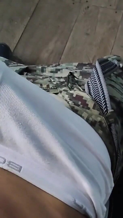 Key moment from "Coming from the army he touched my huge bulge and I masturbated in my underwear"