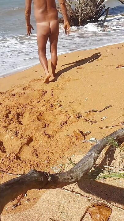 Ladysilva naked on the beach what a hot tanned ass