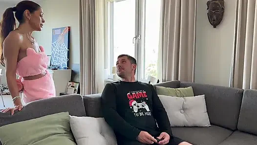 Perfect Wife: I Get to Fuck Her Ass if I Win Against Her Playing Video Games