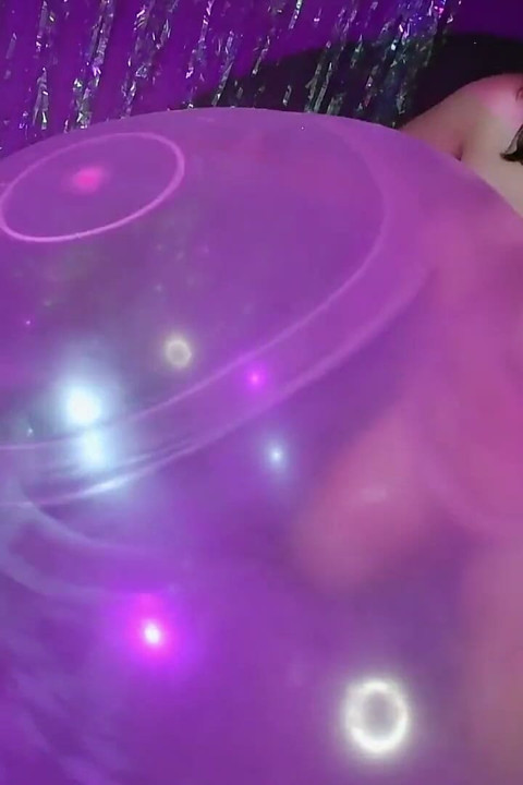 Naked and Riding Overinflated Wubble Ball - Round 3 - Bunny Looner