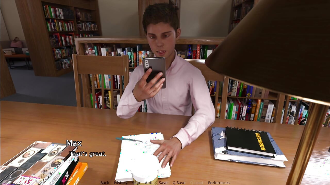 Sydney erbjuder Max att äta röv och läckande sperma i skolbiblioteket