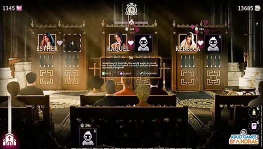 Sisters in Sin Gameplay Part 19 - Helga Caught Fingering in Front of the Altar