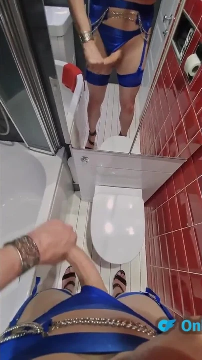 Must-share moment from "Big cock sissy pissing and wanking in the bathroom in lingerie"