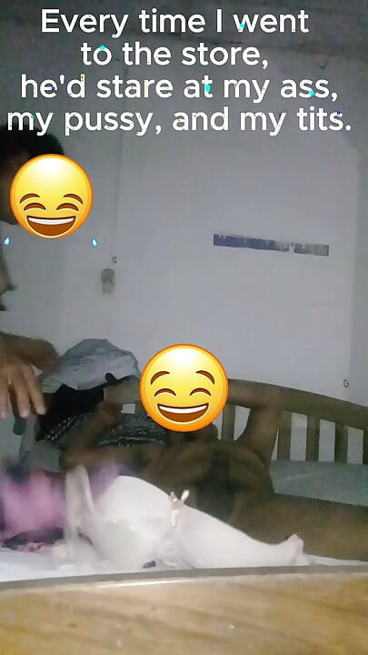 The security guard of the supermarket fucked my wife.