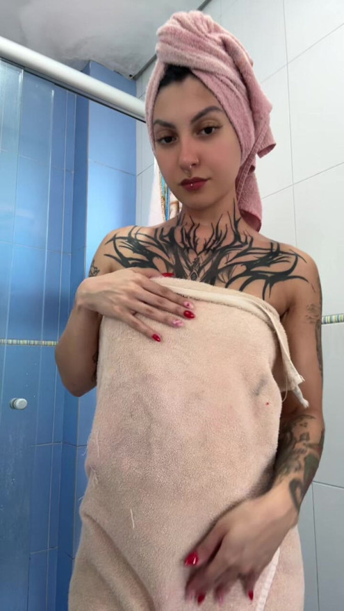 a little reveal of my pierced nipple