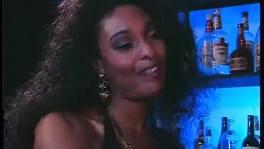 Couple of Horny Black Babes Pendavis and Kira Enjoy Lesbian Games on the Bar Counter