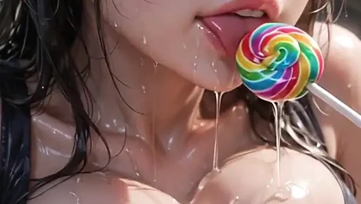 Lollipop lecken Zusammenstellung, 3d Anime