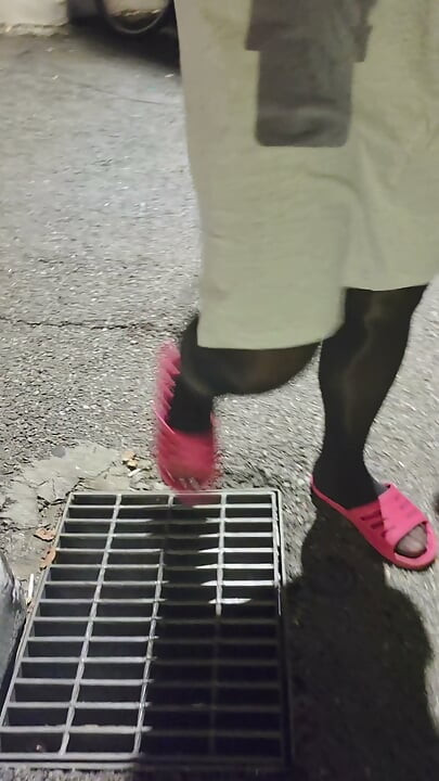 pantyhose flashing public