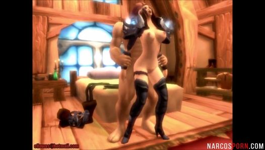 Sexy kont warcraft helden geneukt in trio seks