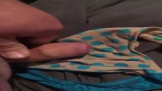 Blowing a load in my wife's panties