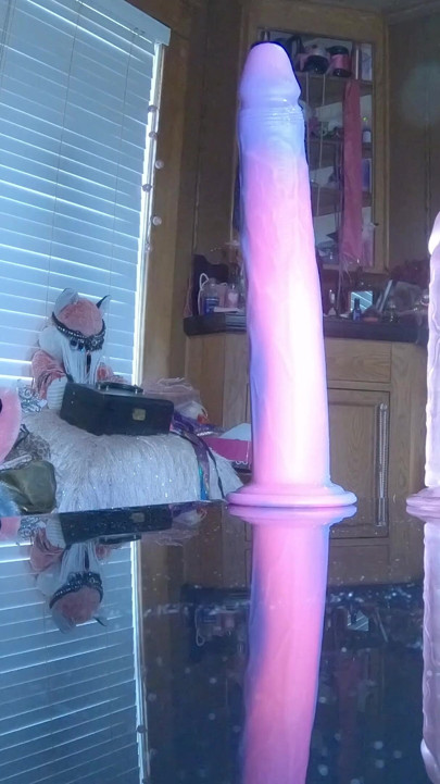 First Time with New BBC Sized Dildo Makes Daphne Moan and Dribble Her Sissy Cum Everywhere 4K