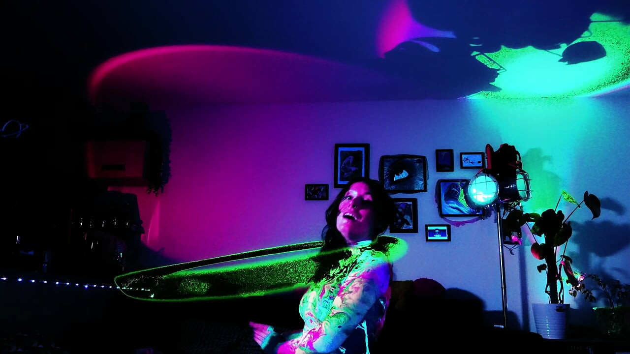 Neon Raver Lays A Clutch Of Eggs In UV Then Pisses: Ovipositor, Egg Play And Watersports Seduction