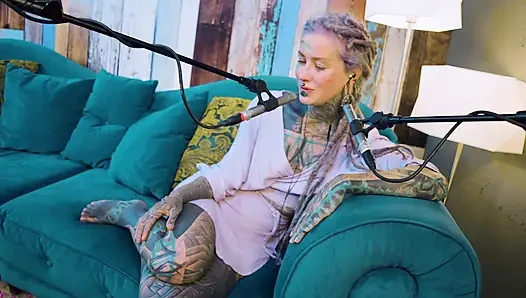 I talk about A - authentic - ASMR - Podcast - Talking - tattoo girl model goth punk dreadlocks