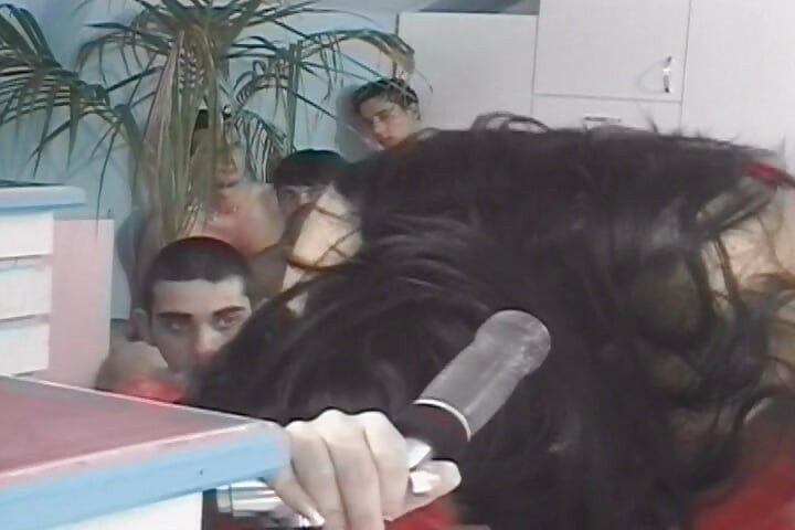 Pretty French babe with glasses gets sprayed with big loads of cum