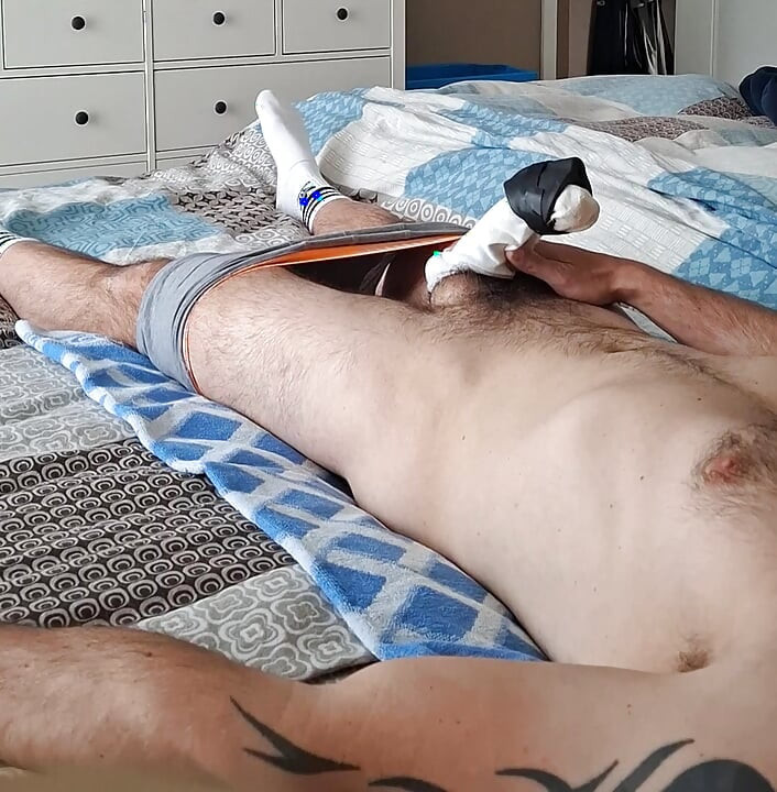 Gay cum in sock