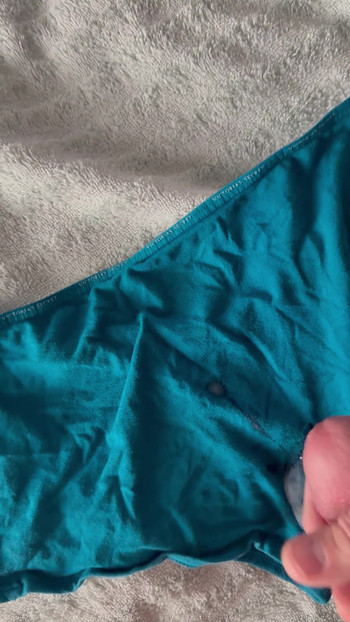 Cum on wife’s panties 3