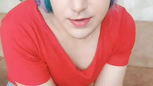 Kovboy kız tarzı renkli kıyafet tatlı travesti