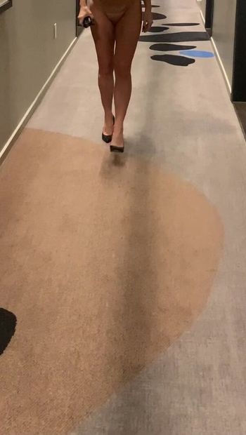 Walking Around Hotel Naked