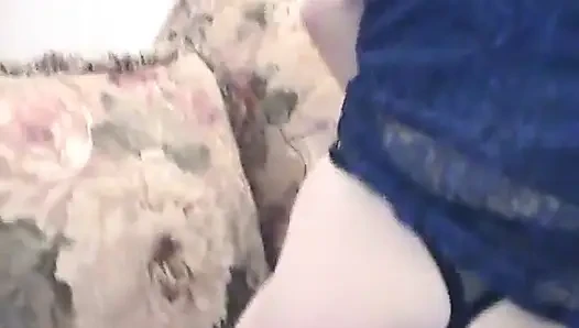 Horny whore has a dildo fucking her tight pussy