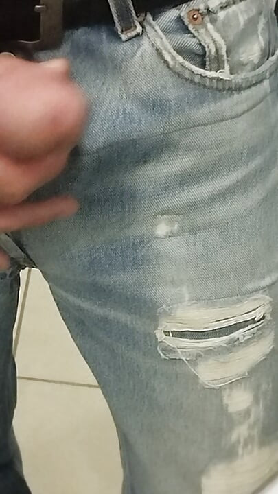데님 청바지 페티쉬 자위