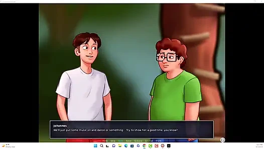 Summertime saga - Johannes and Erik watched Iwanka, Iwanka gave Johannes a blow job on camera